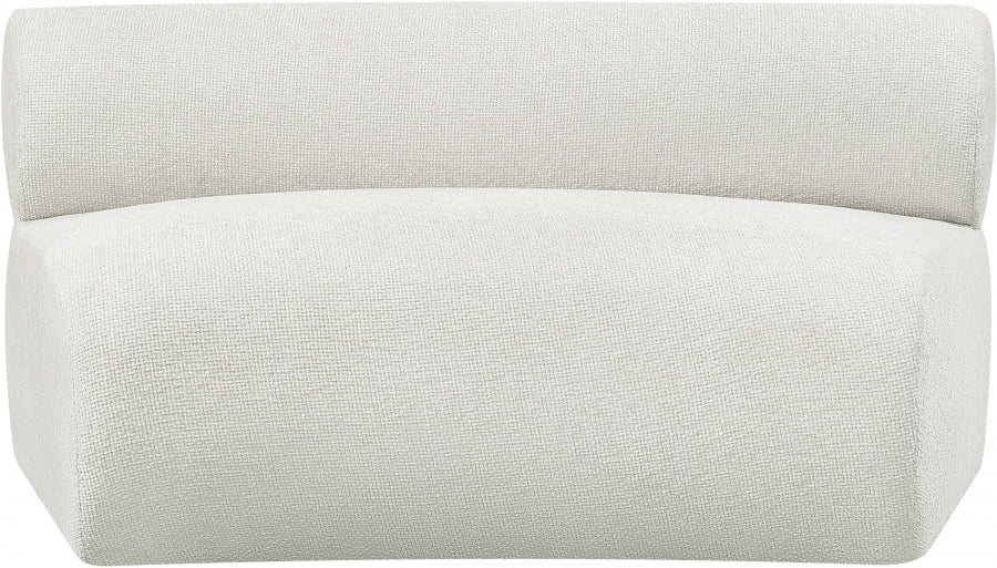 Bale Chenille Fabric Modular Chair Cream from Meridian - Luna Furniture