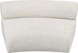 Bale Chenille Fabric Modular Chair Cream from Meridian - Luna Furniture