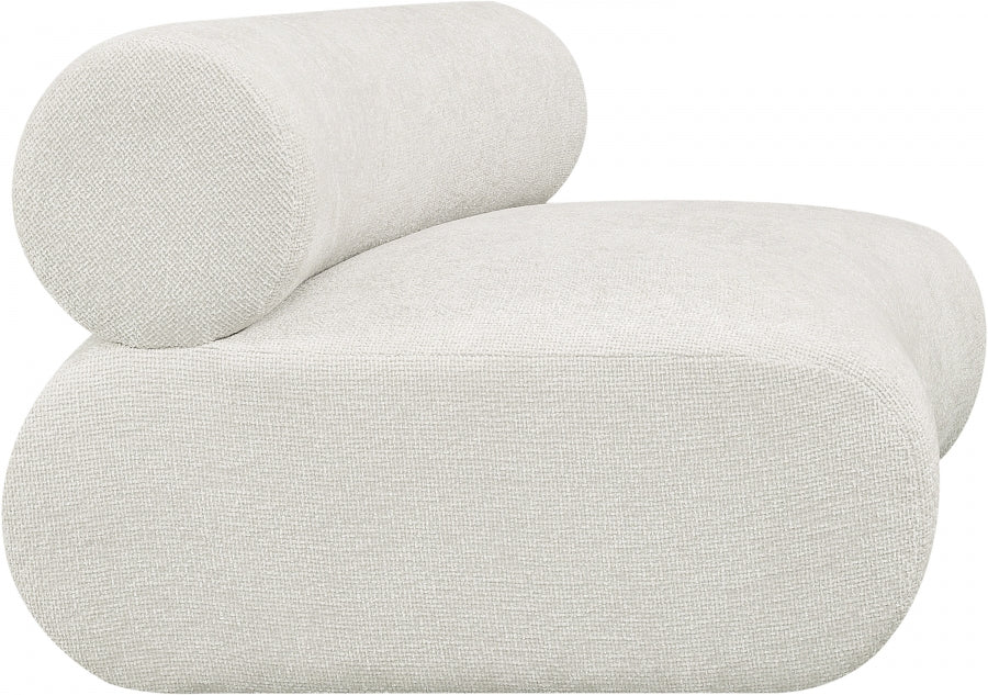 Bale Chenille Fabric Modular Chair Cream from Meridian - Luna Furniture