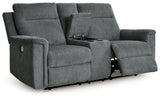 Barnsana Gravel Power Reclining Loveseat with Console - 3320296 - Luna Furniture