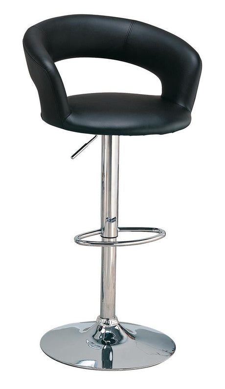 Barraza Black/Chrome 29" Adjustable Height Bar Stool from Coaster - Luna Furniture