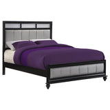 Barzini Queen Upholstered Bed Black/Gray from Coaster - Luna Furniture