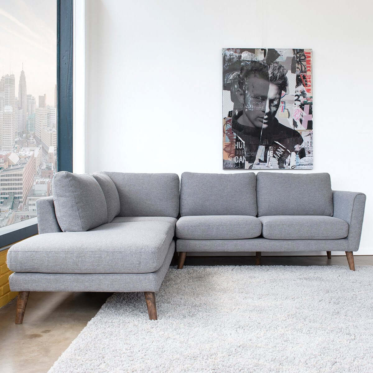 Batres Sectional Sofa Rigth Sectional / Grey - AFC00597 - Luna Furniture