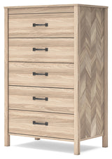 Battelle Tan Chest of Drawers from Ashley - Luna Furniture