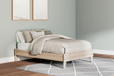 Battelle Tan Queen Platform Bed from Ashley - Luna Furniture