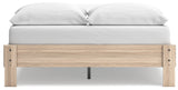 Battelle Tan Queen Platform Bed from Ashley - Luna Furniture