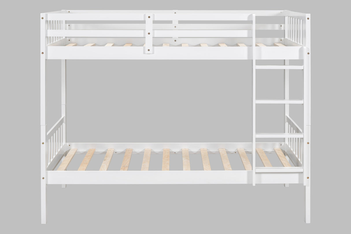 BB11 Twin/Twin Bunk Bed White - BB11 WHITE - Luna Furniture