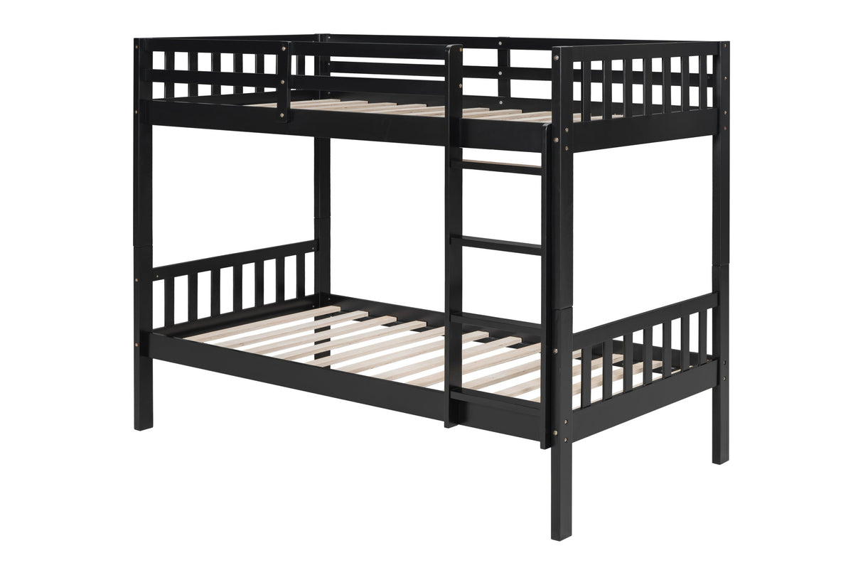 BB12 Twin/Twin Bunk Bed Black - BB12 BLACK - Luna Furniture