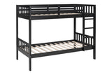 BB12 Twin/Twin Bunk Bed Black - BB12 BLACK - Luna Furniture