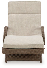 Beachcroft Beige Outdoor Chaise Lounge with Cushion - P791-815 - Luna Furniture