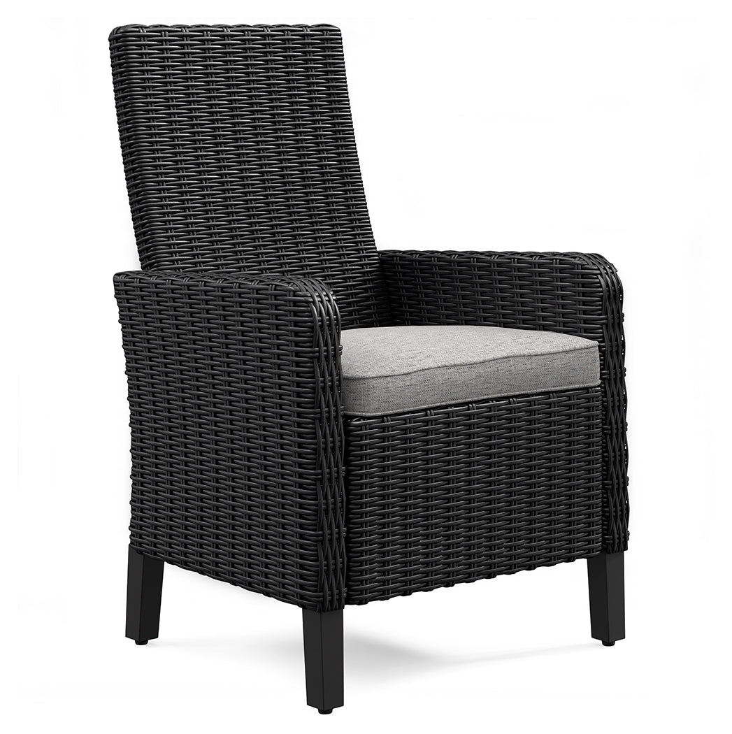 Beachcroft Black/Light Gray Outdoor Arm Chair with Cushion (Set of 2) - P792-601A - Luna Furniture