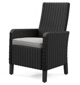 Beachcroft Black/Light Gray Outdoor Arm Chair with Cushion (Set of 2) - P792-601A - Luna Furniture