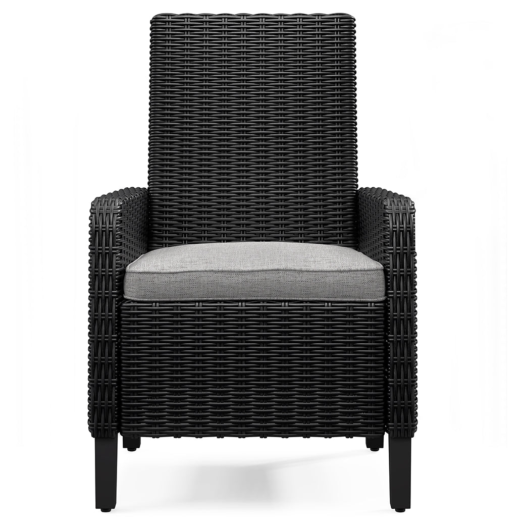 Beachcroft Black/Light Gray Outdoor Arm Chair with Cushion (Set of 2) - P792-601A - Luna Furniture