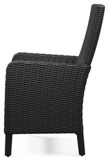 Beachcroft Black/Light Gray Outdoor Arm Chair with Cushion (Set of 2) - P792-601A - Luna Furniture