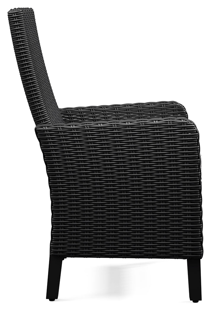 Beachcroft Black/Light Gray Outdoor Arm Chair with Cushion (Set of 2) - P792-601A - Luna Furniture