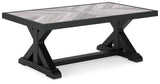 Beachcroft Black/Light Gray Outdoor Coffee Table - P792-701 - Luna Furniture