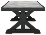 Beachcroft Black/Light Gray Outdoor Coffee Table - P792-701 - Luna Furniture