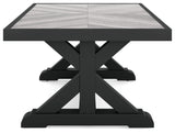 Beachcroft Black/Light Gray Outdoor Coffee Table - P792-701 - Luna Furniture