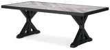 Beachcroft Black/Light Gray Outdoor Dining Table - P792-625 - Luna Furniture