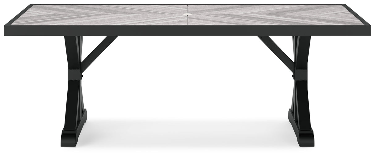 Beachcroft Black/Light Gray Outdoor Dining Table - P792-625 - Luna Furniture