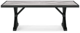 Beachcroft Black/Light Gray Outdoor Dining Table - P792-625 - Luna Furniture