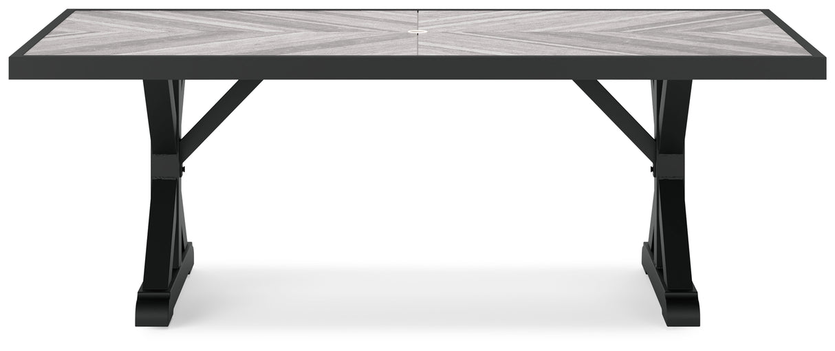 Beachcroft Black/Light Gray Outdoor Dining Table - P792-625 - Luna Furniture