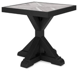 Beachcroft Black/Light Gray Outdoor End Table - P792-702 - Luna Furniture