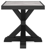 Beachcroft Black/Light Gray Outdoor End Table - P792-702 - Luna Furniture