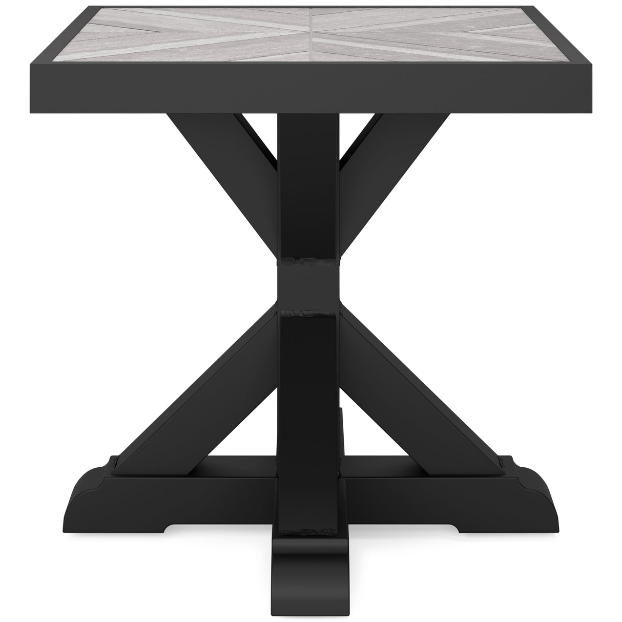 Beachcroft Black/Light Gray Outdoor End Table - P792-702 - Luna Furniture