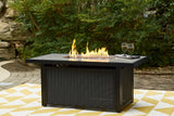 Beachcroft Black/Light Gray Outdoor Fire Pit Table - P792-773 - Luna Furniture