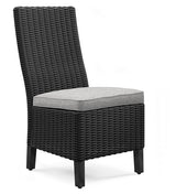 Beachcroft Black/Light Gray Outdoor Side Chair with Cushion (Set of 2) - P792-601 - Luna Furniture