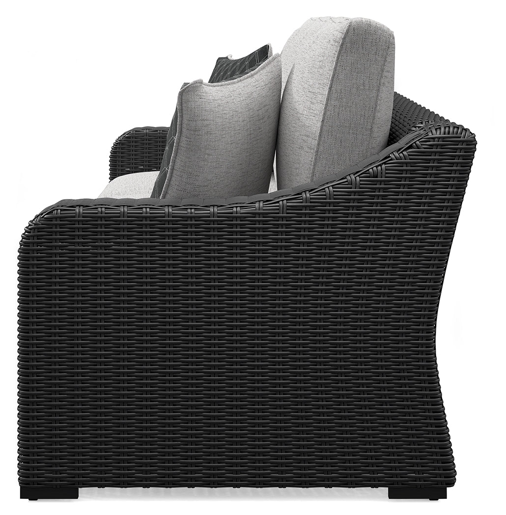 Beachcroft Black/Light Gray Outdoor Sofa with Cushion - P792-838 - Luna Furniture