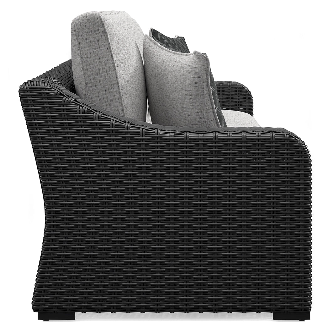 Beachcroft Black/Light Gray Outdoor Sofa with Cushion - P792-838 - Luna Furniture