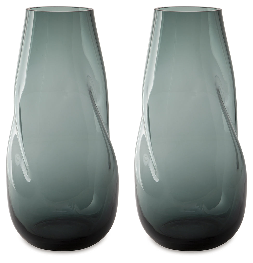 Beamund Teal Blue Vase (Set of 2) - A2900011 - Luna Furniture