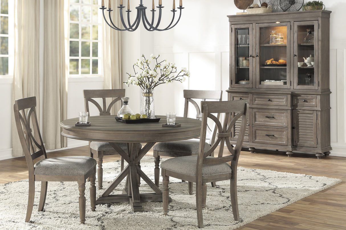 Cardano Driftwood Brown Round Dining Set -  Homelegance - Luna Furniture