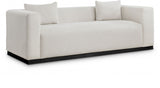 Beige Alfie Linen Textured Fabic Sofa from Meridian - Luna Furniture