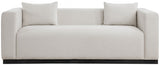 Beige Alfie Linen Textured Fabic Sofa from Meridian - Luna Furniture