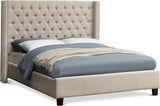 Ashton Beige Linen Textured Full Bed from Meridian - Luna Furniture