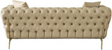 Aurora Beige Faux Leather Loveseat from Meridian - Luna Furniture