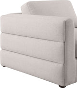 Beckham Beige Linen Textured Modular 114" Sofa from Meridian - Luna Furniture