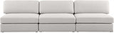 Beckham Beige Linen Textured Modular 114" Sofa from Meridian - Luna Furniture