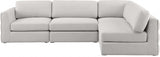 Beckham Beige Linen Textured Modular Sectional from Meridian - Luna Furniture