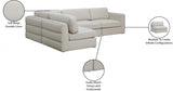 Beckham Beige Linen Textured Modular Sectional from Meridian - Luna Furniture