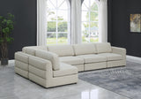 Beckham Beige Linen Textured Modular Sectional from Meridian - Luna Furniture