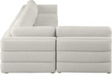 Beckham Beige Linen Textured Modular Sectional from Meridian - Luna Furniture