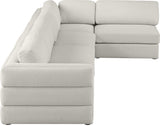 Beckham Beige Linen Textured Modular Sectional from Meridian - Luna Furniture