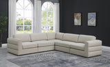 Beckham Beige Linen Textured Modular Sectional from Meridian - Luna Furniture