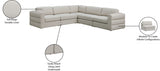 Beckham Beige Linen Textured Modular Sectional from Meridian - Luna Furniture