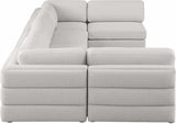 Beckham Beige Linen Textured Modular Sectional from Meridian - Luna Furniture