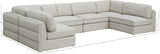 Beckham Beige Linen Textured Modular Sectional from Meridian - Luna Furniture